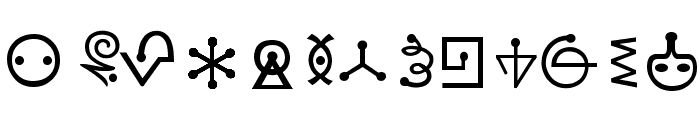 Futurama-Alien-Alphabet-One Font LOWERCASE