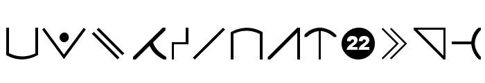 Futurama-Alien-Alphabet-Two Font LOWERCASE