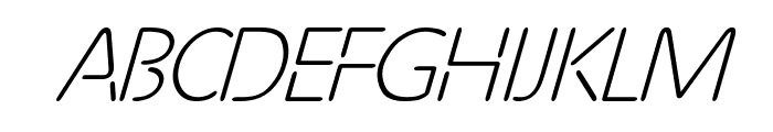 Future Light Italic Font UPPERCASE