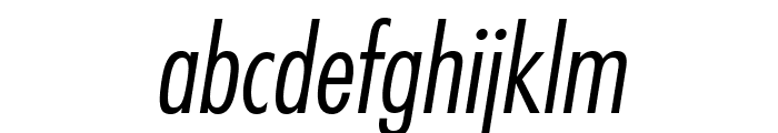 FuturaStd-CondensedLightObl Font LOWERCASE