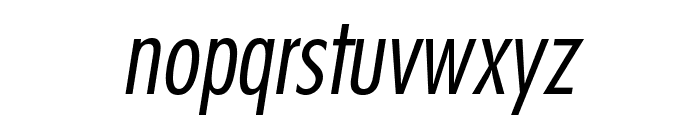 FuturaStd-CondensedLightObl Font LOWERCASE