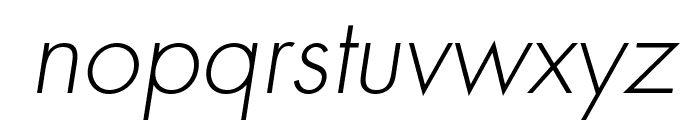 FuturaStd-LightOblique Font LOWERCASE