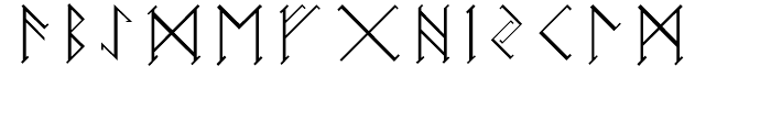 Futhark Regular Font LOWERCASE