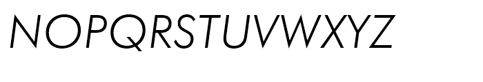 Futura BT Light Italic Font UPPERCASE