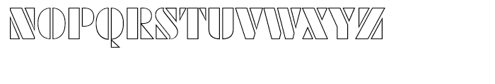 Futura Black Art Deco Outline Font UPPERCASE
