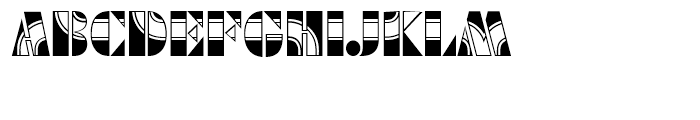 Futura Black Art Deco Reflex Duo Font UPPERCASE
