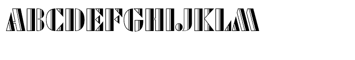 Futura Black Art Deco Stripes Font UPPERCASE