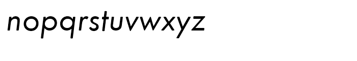 Futura Round Regular Oblique Font LOWERCASE