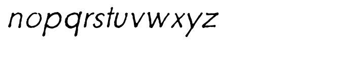 Futuramano Thin Italic Font LOWERCASE