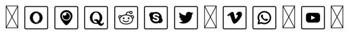 Full Tools Social Media Box Line Font LOWERCASE