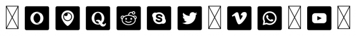 Full Tools Social Media Box Font LOWERCASE