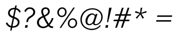 FullerSansDT Light Italic Font OTHER CHARS