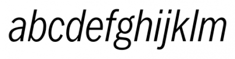 FullerSansDTCond Light Italic Font LOWERCASE