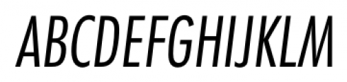 Function Pro Light Condensed Oblique Font UPPERCASE