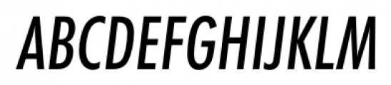 Function Pro Medium Condensed Oblique Font UPPERCASE
