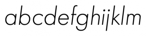 Futura PT Light Italic Font LOWERCASE