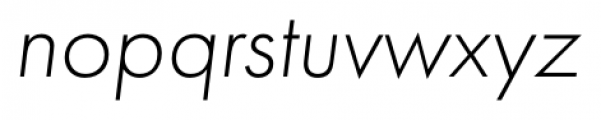 Futura PT Light Italic Font LOWERCASE