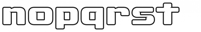 Fuel Uni Extended Outline Font LOWERCASE