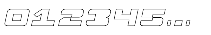 Fugues Solid Outline Italic Font OTHER CHARS