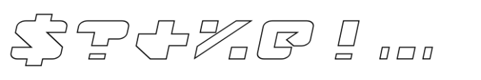 Fugues Solid Outline Italic Font OTHER CHARS