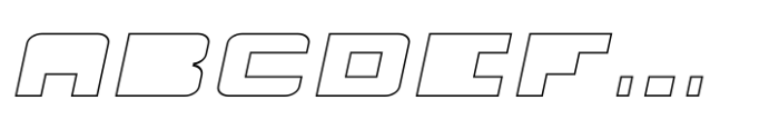 Fugues Solid Outline Italic Font UPPERCASE