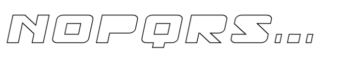 Fugues Solid Outline Italic Font LOWERCASE