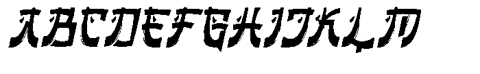 Fujimoto Italic Font UPPERCASE