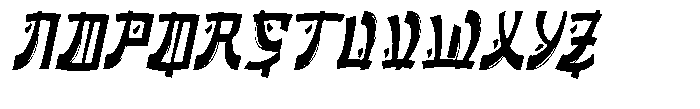 Fujimoto Italic Font UPPERCASE