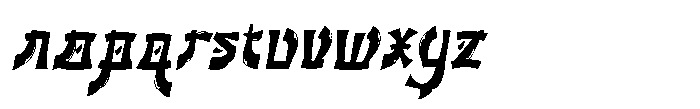 Fujimoto Italic Font LOWERCASE