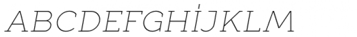Full Slab SC 10 Thin Italic Font LOWERCASE