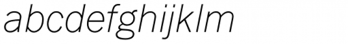 Fuller Sans DT ExtraLight Italic Font LOWERCASE