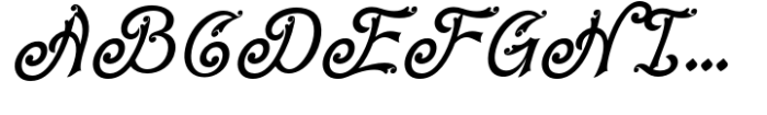 Fullyra Italic Font UPPERCASE