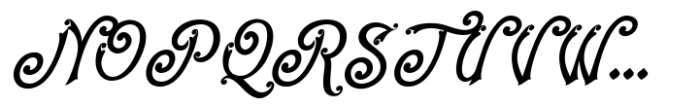Fullyra Italic Font UPPERCASE