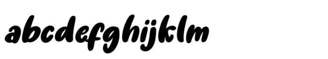 Fun Write Oblique Font LOWERCASE