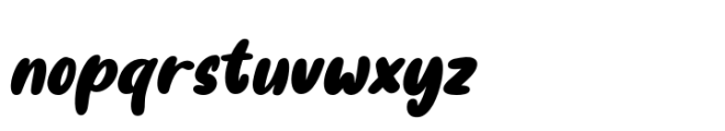 Fun Write Oblique Font LOWERCASE