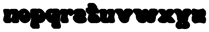 Fungkie Extrude Font LOWERCASE