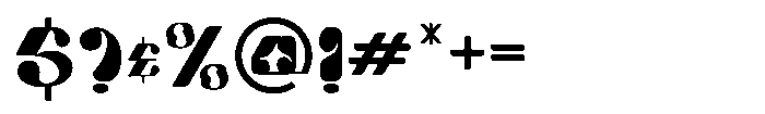 Funky Warp Font OTHER CHARS