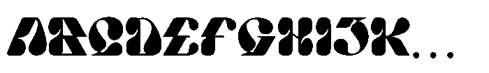 Funky Warp Font UPPERCASE