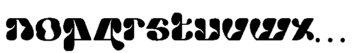 Funky Warp Font LOWERCASE