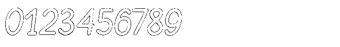 Funmania Land Brush Outline Italic Font OTHER CHARS
