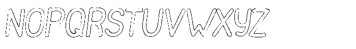 Funmania Land Brush Outline Italic Font UPPERCASE