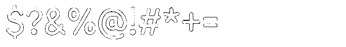 Funmania Land Brush Outline Font OTHER CHARS