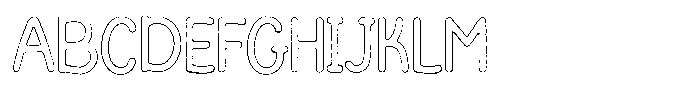 Funmania Land Brush Outline Font UPPERCASE