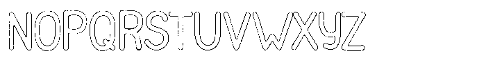 Funmania Land Brush Outline Font UPPERCASE