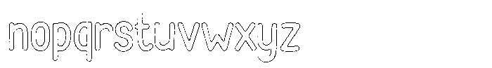 Funmania Land Brush Outline Font LOWERCASE
