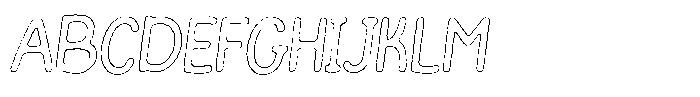 Funmania Land Cut Outline Italic Font UPPERCASE
