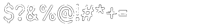 Funmania Land Cut Outline Font OTHER CHARS