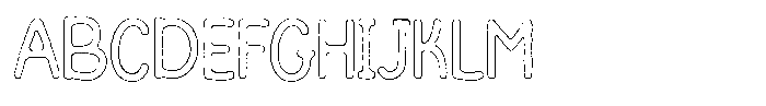 Funmania Land Cut Outline Font UPPERCASE