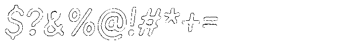 Funmania Land Eroded Outline Italic Font OTHER CHARS