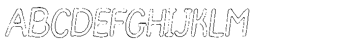 Funmania Land Eroded Outline Italic Font UPPERCASE